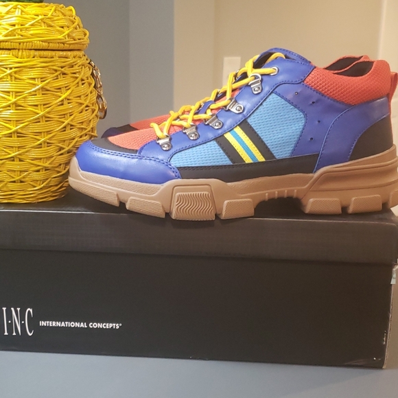 INC International Concepts Gunner Navy Sneakers - Picture 1 of 5